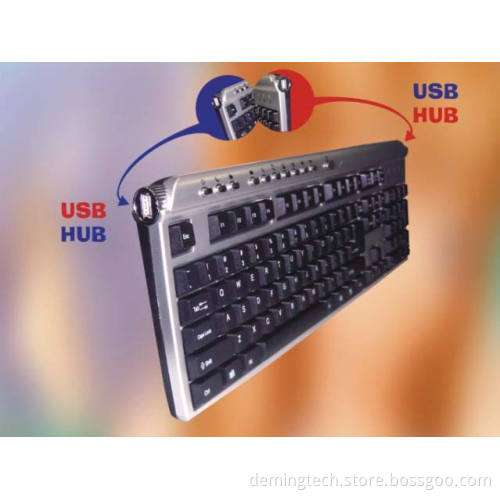 Multimedia Keyboard with USB HUB